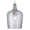 Glass Pendant in Chrome with Clear Glass