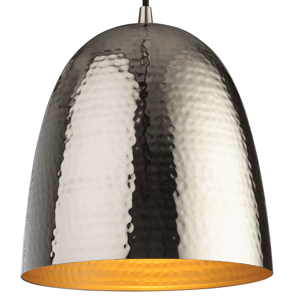 Assam Nickel Pendant with Matt Brass Interior
