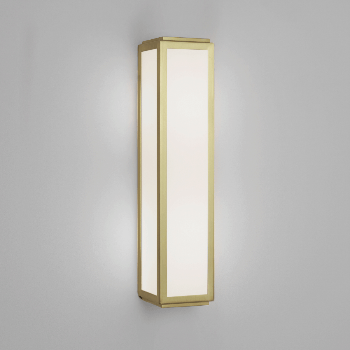 Mashiko 360 Bathroom Wall Light in Matt Gold and White Frosted Glass