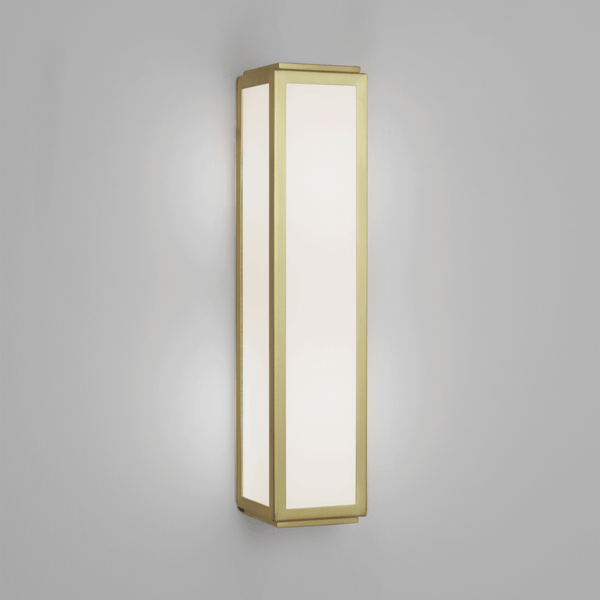 Mashiko 360 Bathroom Wall Light in Matt Gold and White Frosted Glass