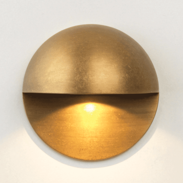 Tivola LED Antique Brass IP65 Exterior Recessed Wall Light