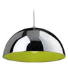 Bistro Pendant with Chrome Finish and Green Inner