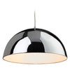 Bistro Pendant with Chrome Finish and White Inner