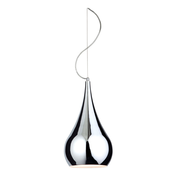 Jasmin Tear Drop Design Chrome Finish Pendant Light