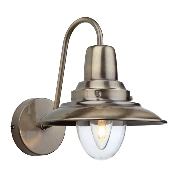 Fisherman Wall Light in Antique Brass