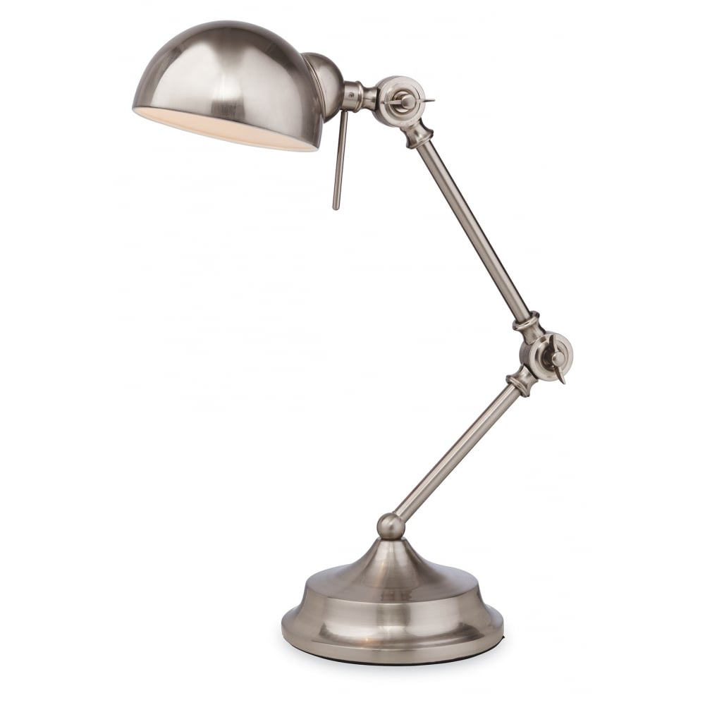 Beau Table Lamp in Brushed Steel