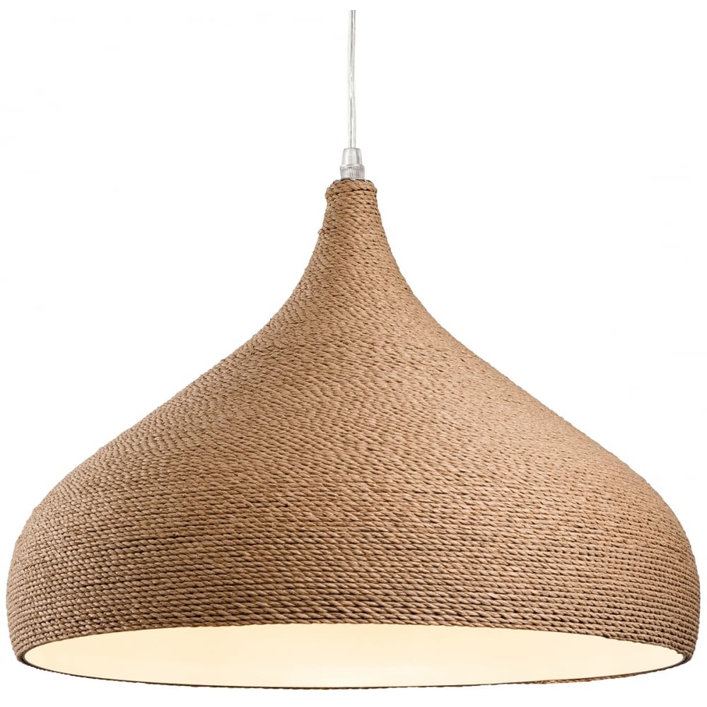Coast Pendant Light with Brown Rope Finish