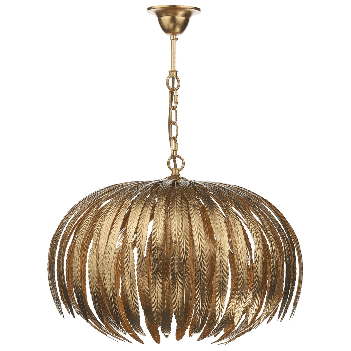 Atticus Five Light Pendant in Gold Leaf