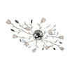 Cindy Ten light Flush Fitting Finished in Chrome with Clear Decorative Glass
