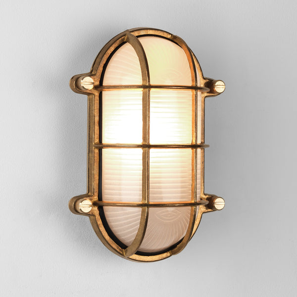 Thurso Oval IP44 Exterior Cast Brass Wall Light