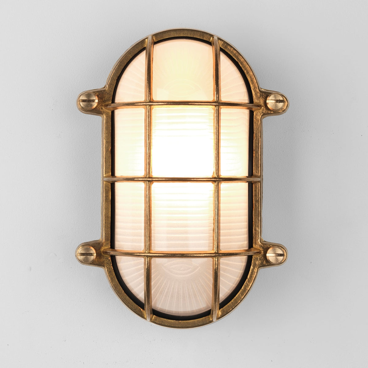 Thurso Oval IP44 Exterior Cast Brass Wall Light