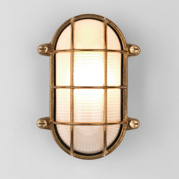 Thurso Oval IP44 Exterior Cast Brass Wall Light