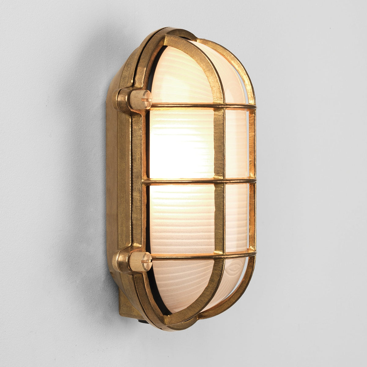 Thurso Oval IP44 Exterior Cast Brass Wall Light
