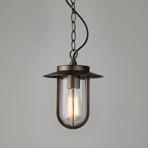 Montparnasse Exterior IP44 Pendant Light in Bronze