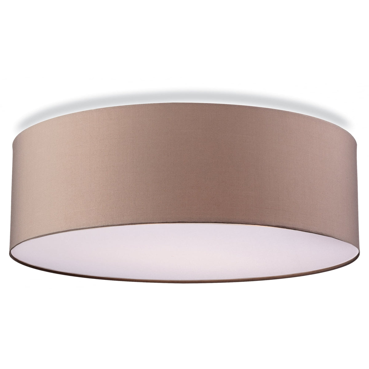 Phoenix Flush Ceiling Fitting in Taupe with Frosted Diffuser