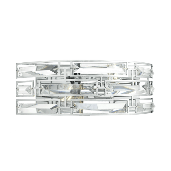 Seville Two Light Crystal Wall Light in Polished Chrome