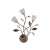 Cindy Wall Light in Antique Brass with Clear Decorative Glass