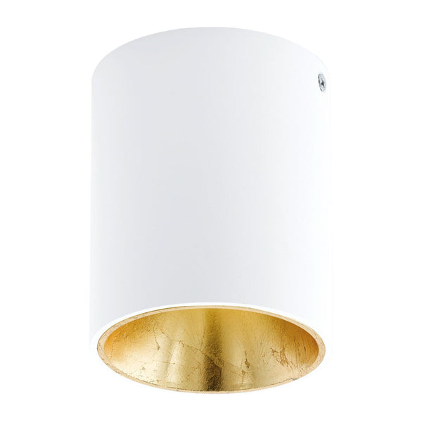 Polasso Round Surface Mounted Ceiling Downlight in White and Gold