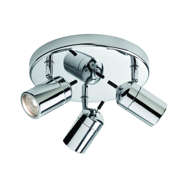 Atlantic Triple Flush Ceiling Spotlight In Chrome