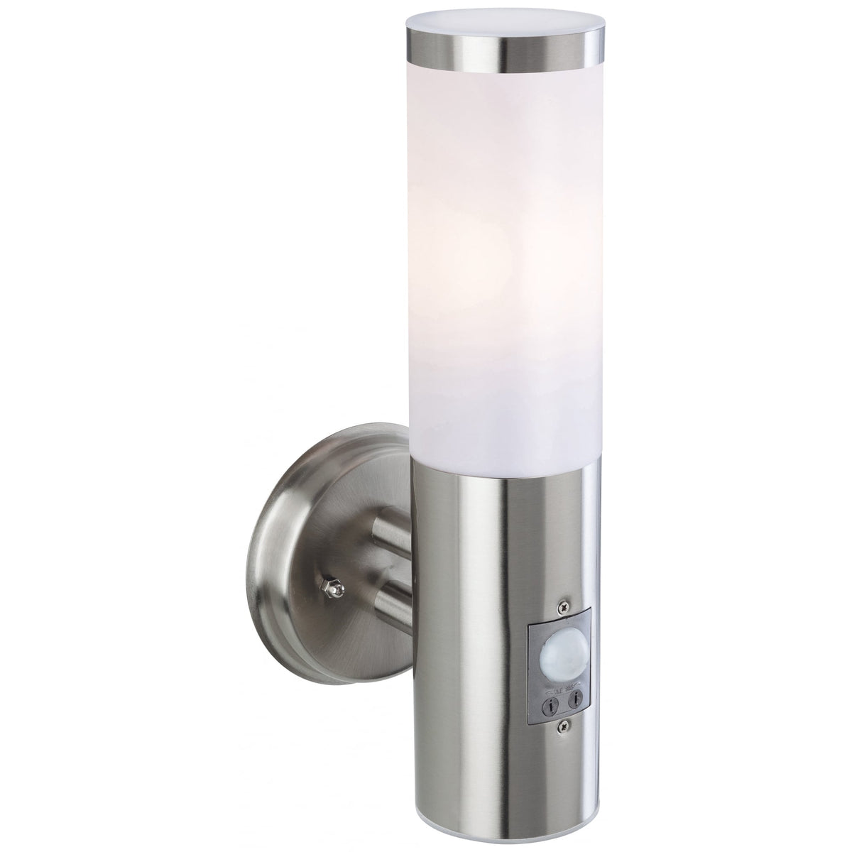Plaza Exterior PIR Wall Light in Stainless Steel