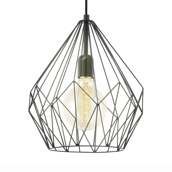 Carlton Open Cage Pendant in Black