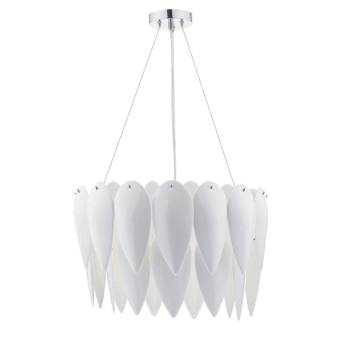Phillipa 3 Light White Ceramic Pendant