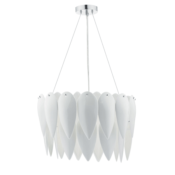 Phillipa 3 Light White Ceramic Pendant