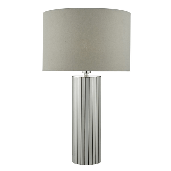 Cassandra Chrome Table Lamp with Grey Shade
