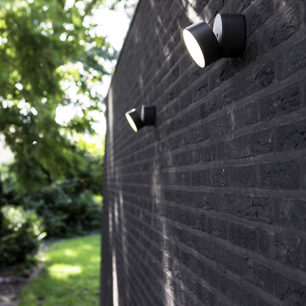 Trumpet 11W Exterior Single LED Wall Light in Graphite