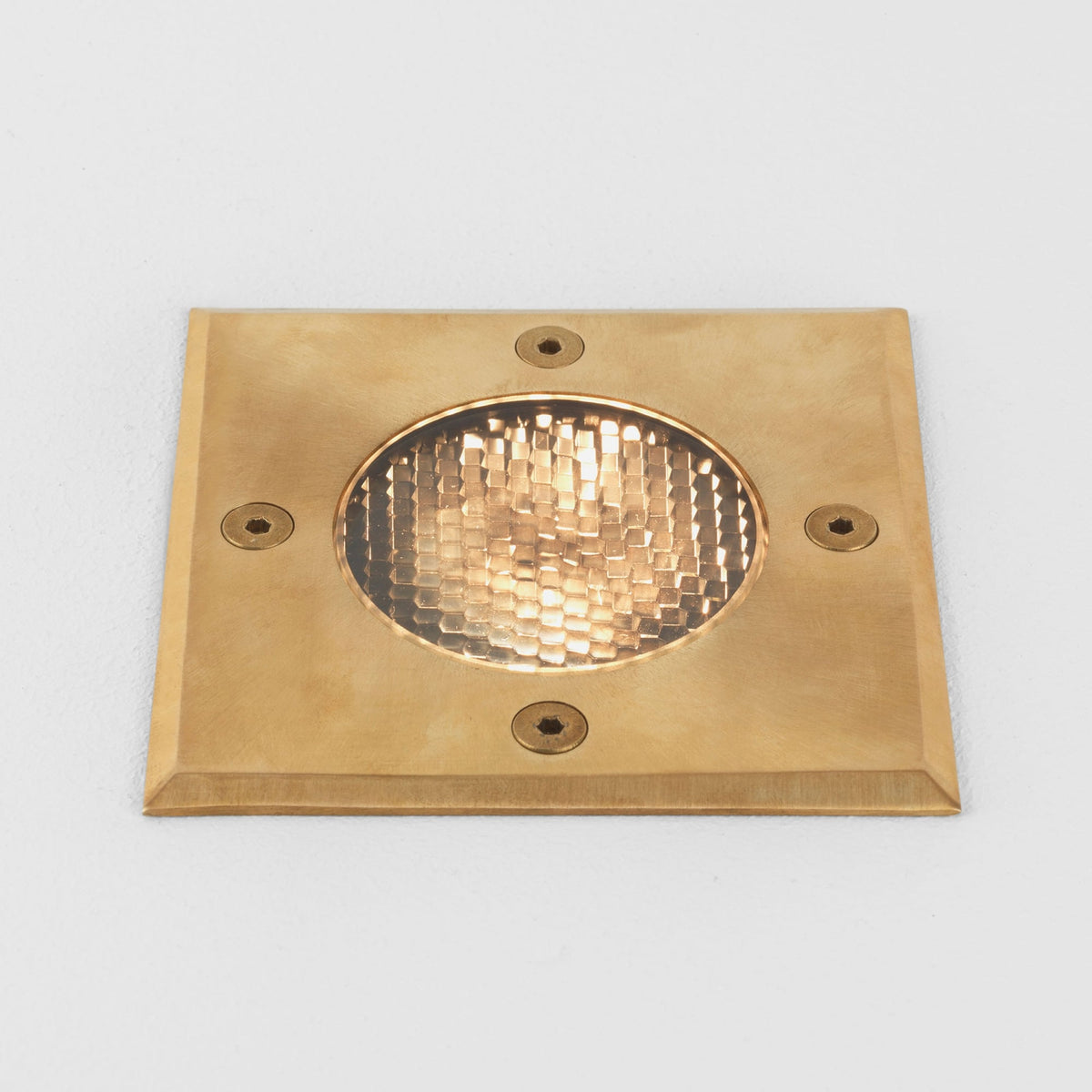 Gramos Square Exterior Ground Light in Solid Brass