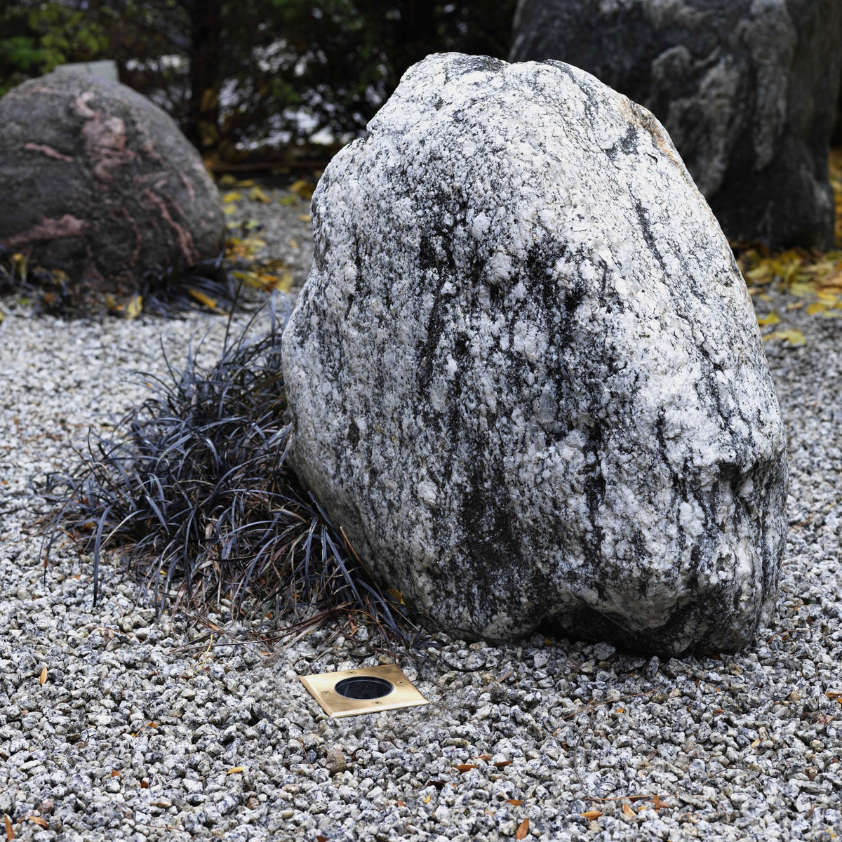 Gramos Square Exterior Ground Light in Solid Brass