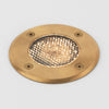 Gramos Round Exterior Ground Light in Solid Brass