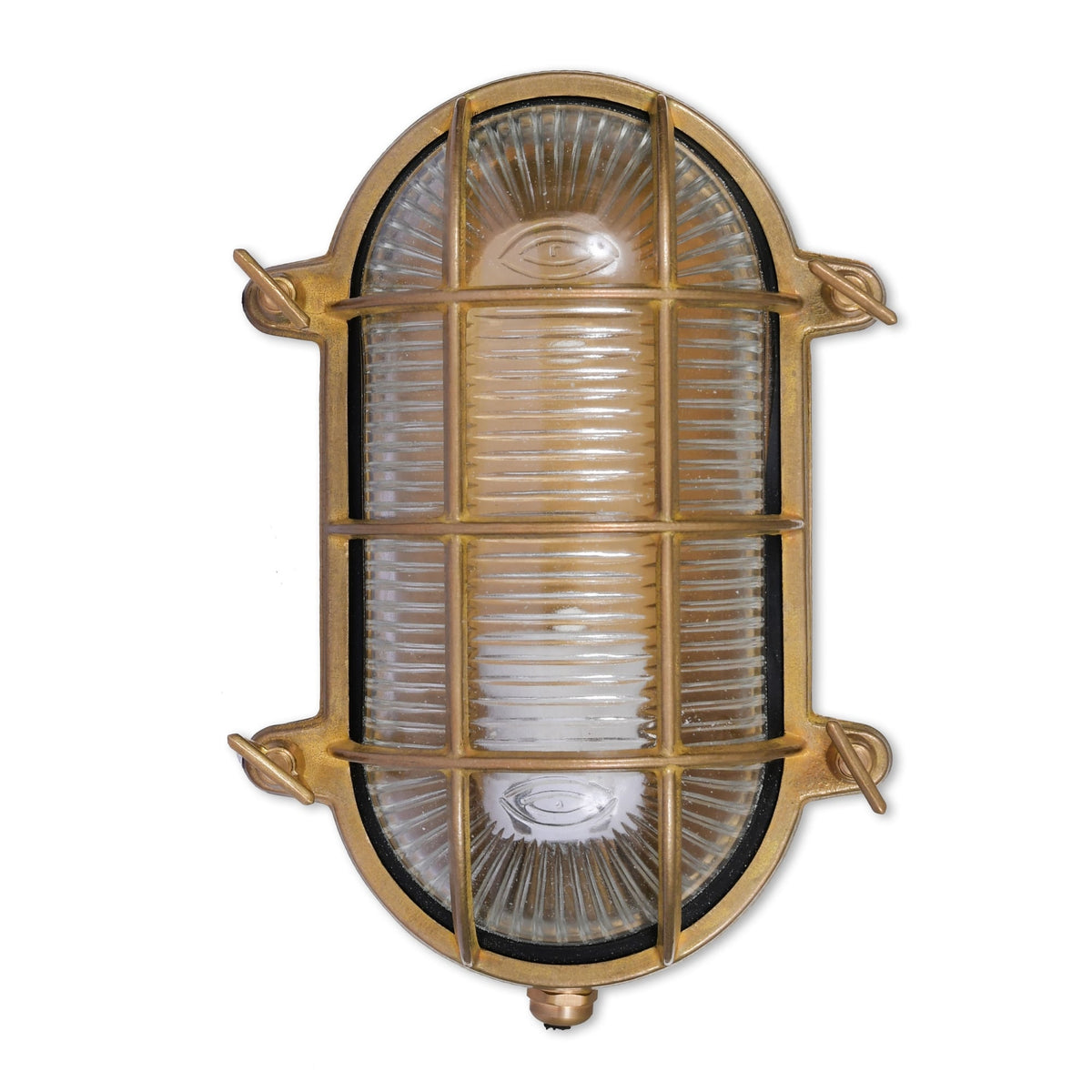 Devonport Oval Coastal Exterior IP65 Brass Bulkhead Light