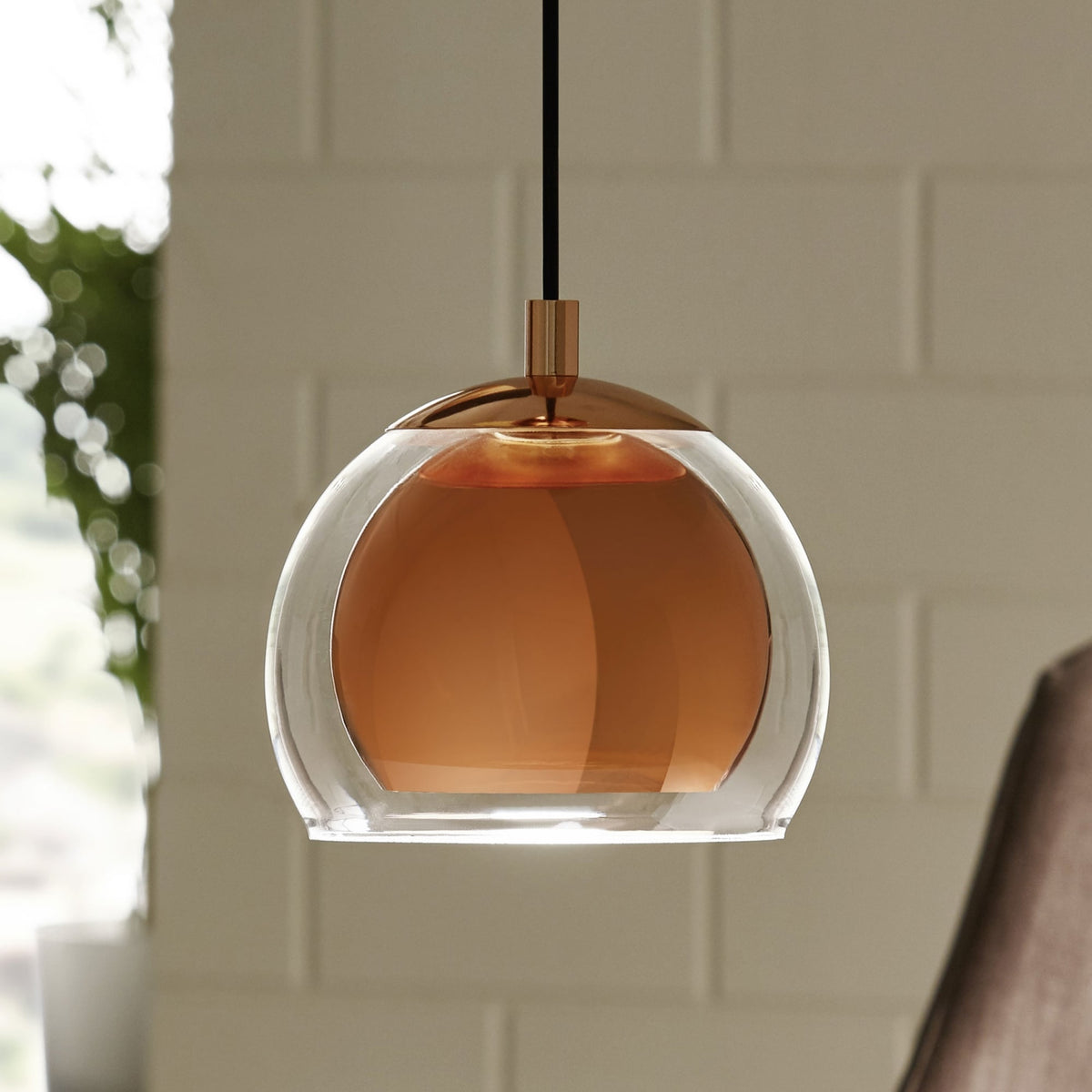 Rocamar 1 Five Drop Copper and Glass Pendant