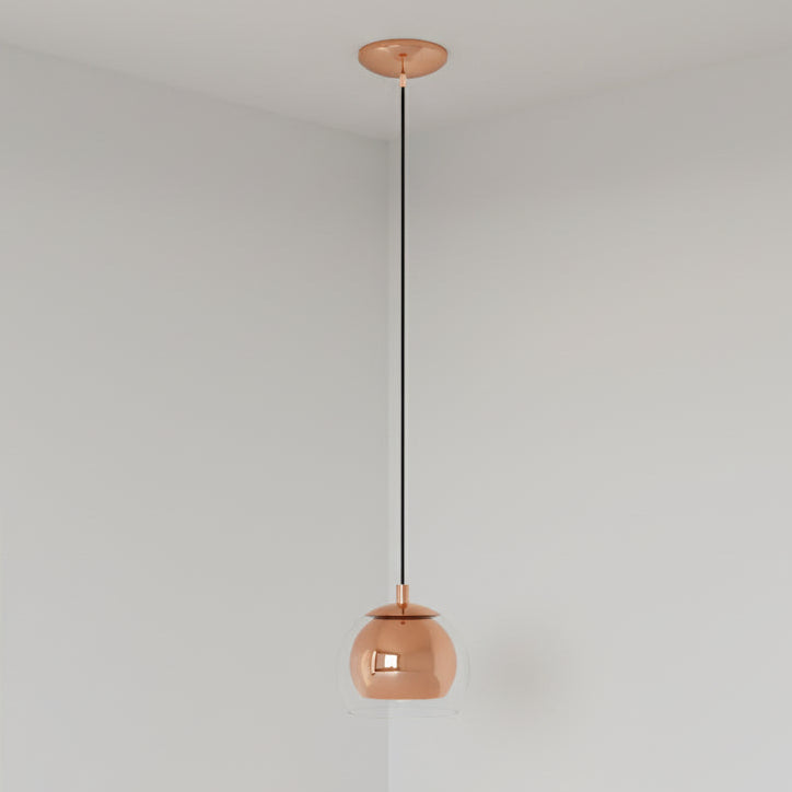 Rocamar Copper and Glass Single Pendant