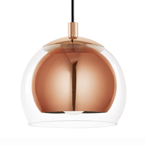 Rocamar Copper and Glass Single Pendant