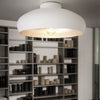 Mogano 400 Ceiling Light in White and Silver