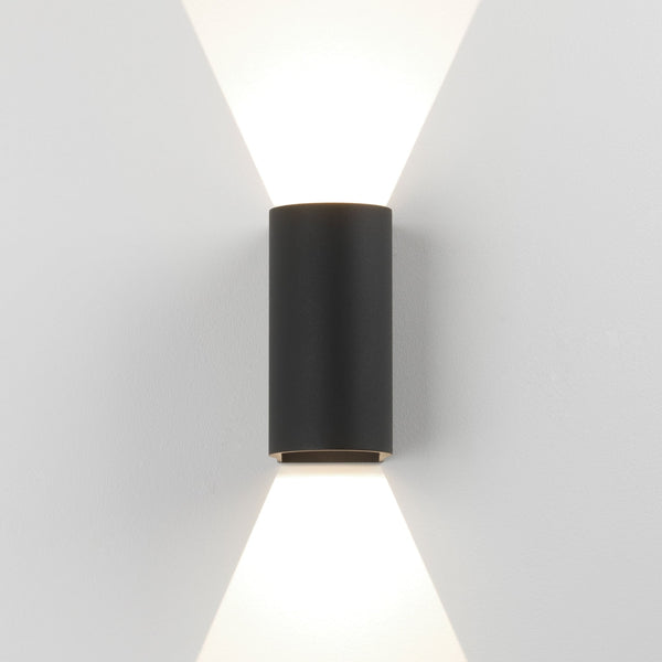 Dunbar 160 LED Up and Down Exterior Wall Light in Black
