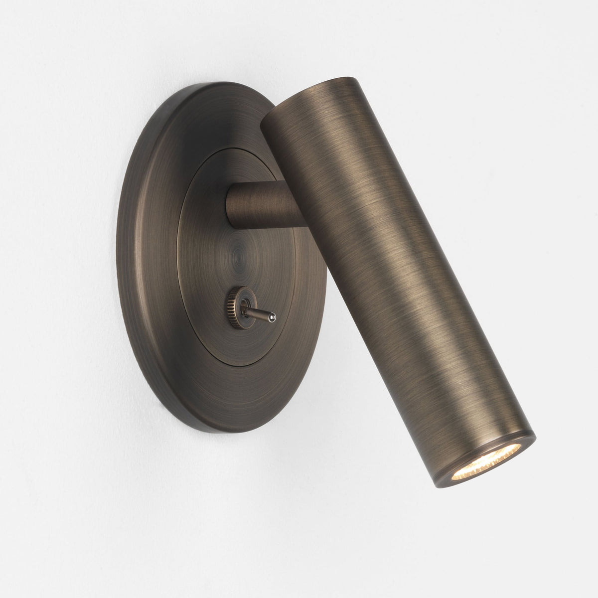 Enna Recess Round Switched Reading Light in Bronze