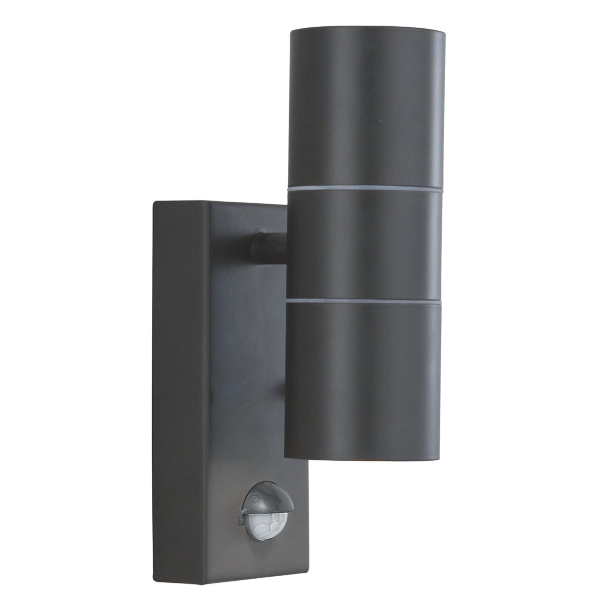 Exterior Porch Black Wall Light with Integrated PIR Motion Sensor