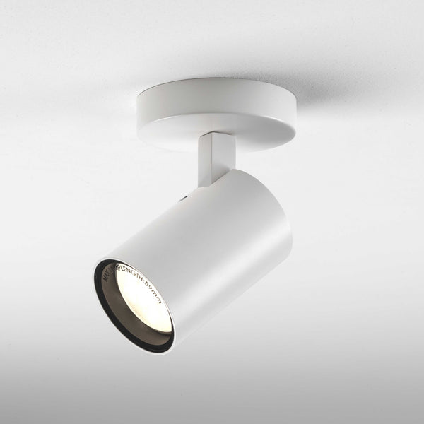 Aqua Single GU10 IP44 Adjustable Bathroom Spotlight in White