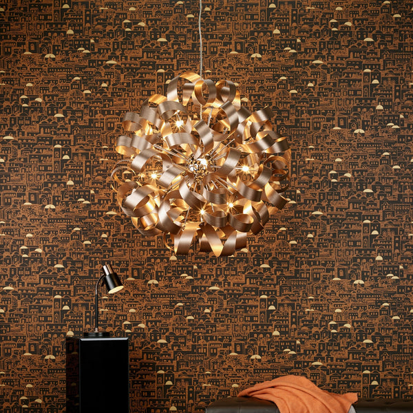 Rawley 12lt Pendant in Satin Copper