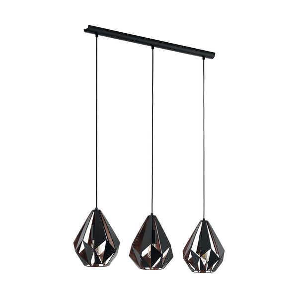 Carlton 1 Linear Pendant In Black and Copper