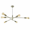Alana Six Light Pendant in Antique Brass