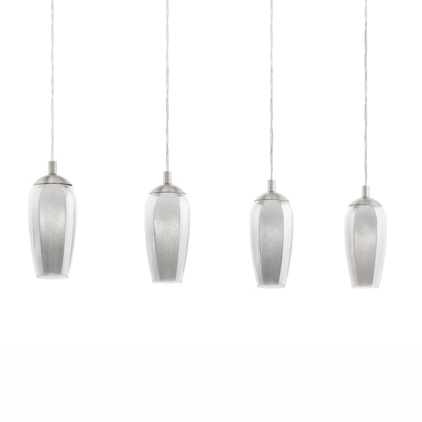 Farsala Four Drop Pendant Bar with Smoked Glass Shade