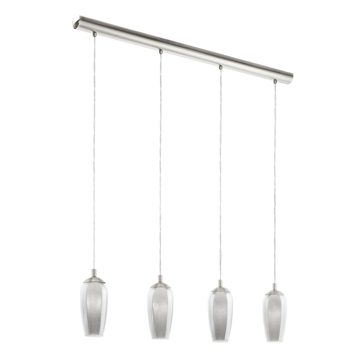 Farsala Four Drop Pendant Bar with Smoked Glass Shade