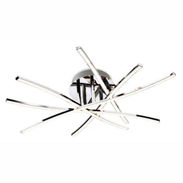 Caprice Chrome LED Semi Flush Ceiling Multi Bar LED Light