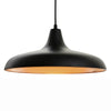 Curtis Slimline Pendant in Matt Black with Matt Copper Inner