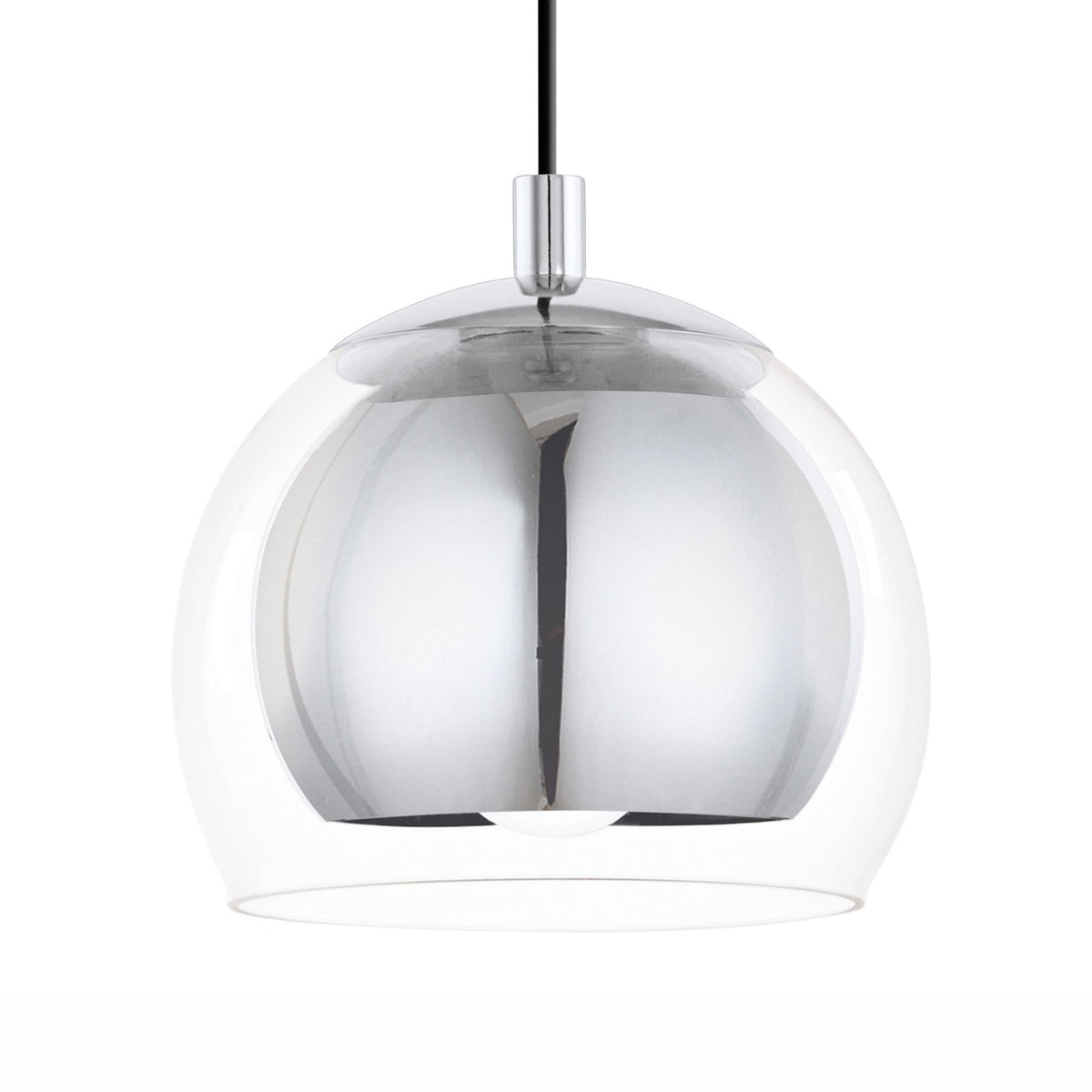 Rocamar Triple Bar Chrome and Glass Pendant