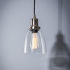 Hoxton Domed Glass & Satin Nickel Pendant Light
